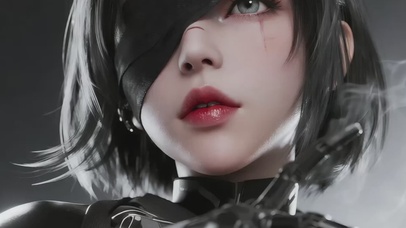 3D高质量立体感冷艳人像