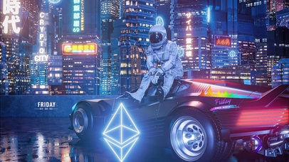 5k赛博朋克城市宇航员