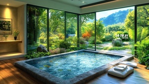 护眼别墅房间庭院