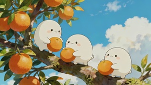 可爱小白大橘大利