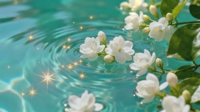 清透茉莉森系桌面