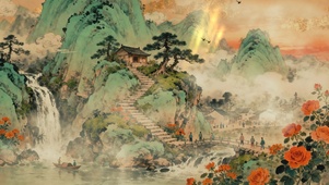 青峦衔金