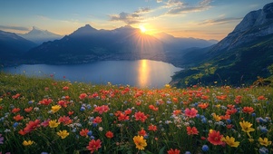 高山俯瞰日内瓦湖
