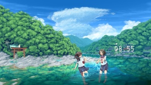 4k夏日戏水女孩