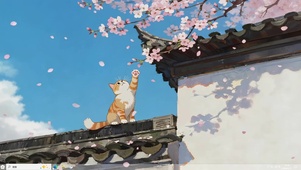 屋顶猫咪