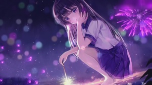放烟花的女孩