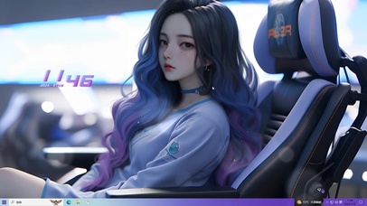 纯欲长发电竞美女