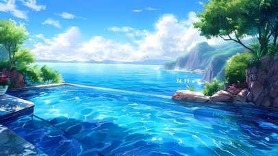 海边的泳池