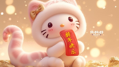 猫咪祝你新年快乐
