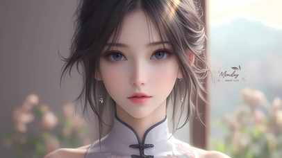 4k国风清纯女孩