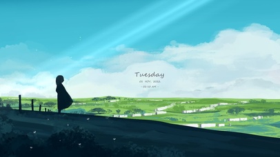 眺望远方的少女