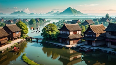 4K唯美治愈古风江南小镇