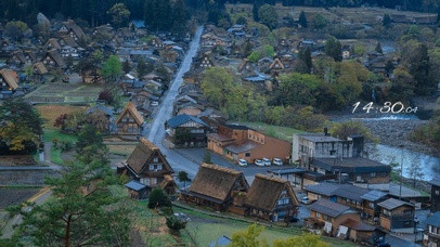 4k治愈雨天山间小镇