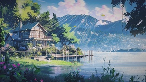 动漫场景插画