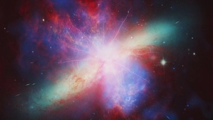 4K旋转闪电星云