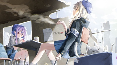 4k 治愈可爱学生会女孩