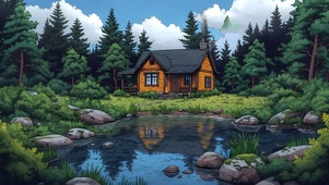 谧静林中小屋