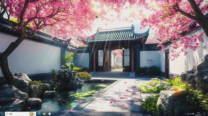 温馨小院-桌面主题