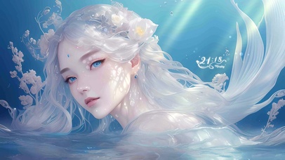唯美水中女神
