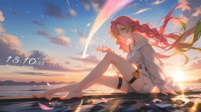 落日晚霞甘露寺蜜璃（带鱼屏）