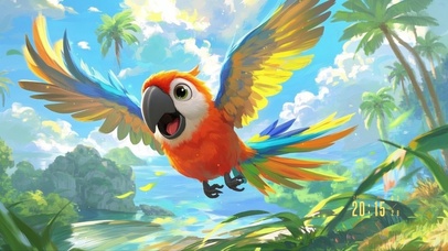 可爱鹦鹉