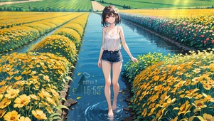 4k浪漫夏日少女