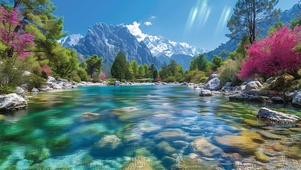 4K 清新自然 湖光水色 2