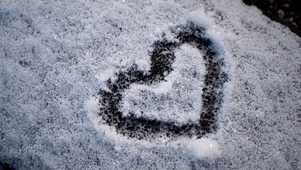 雪中爱心