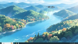 唯美山林溪流