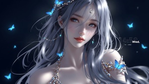 可爱蝴蝶女孩