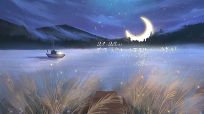 唯美治愈月亮船