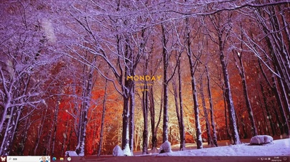 雪中树林—【主题桌面】