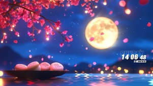 月圆之夜景