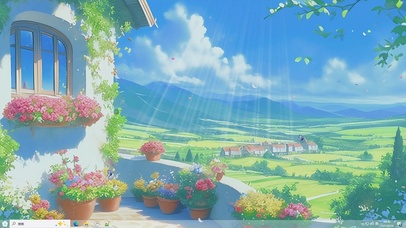 花蔓窗畔-桌面主题