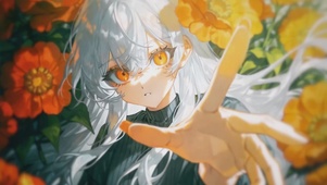 花中的少女