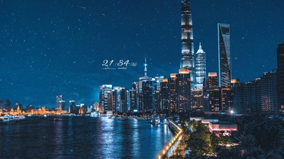 6K 城市港湾夜景