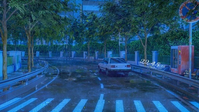 4k 治愈城市雨天公路