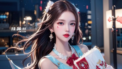 小清新长发女孩