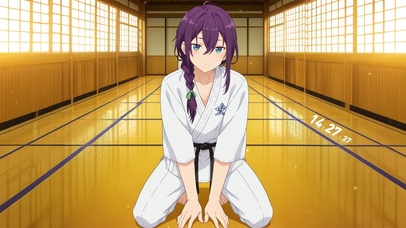 唯美房间紫发少女