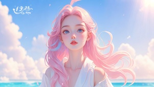 粉发可爱女生