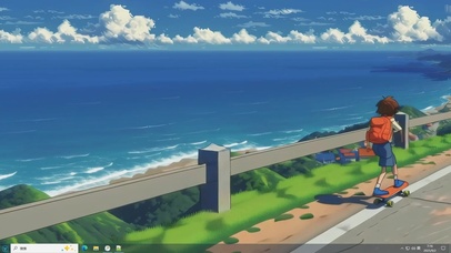 海风与滑板-桌面主题