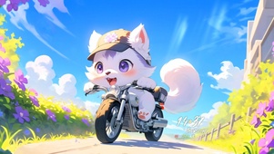 机车萌猫 4k	