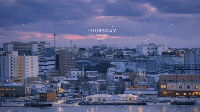 唯美治愈夕阳雪景