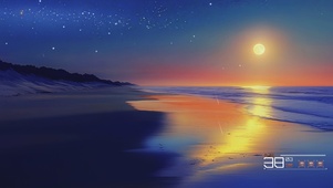 黄昏海滩