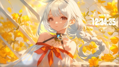 听花开的声音，美女赏花