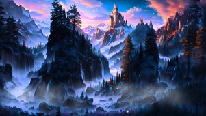 山野雪景
