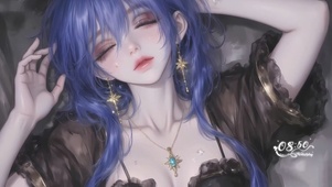 温柔的蓝色女孩