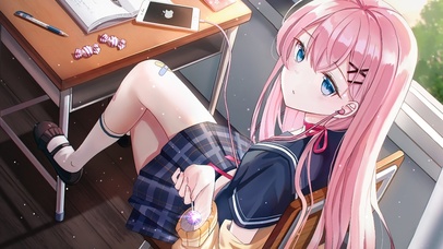 4K 白丝JK制服可爱动漫少女