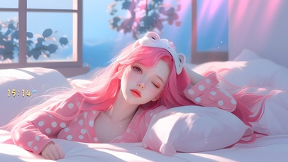 可爱波波金克丝少女