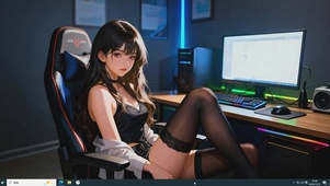 纯欲长腿电竞少女